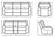 Conjunto de sala de estar Sync Motion Zero Gravity