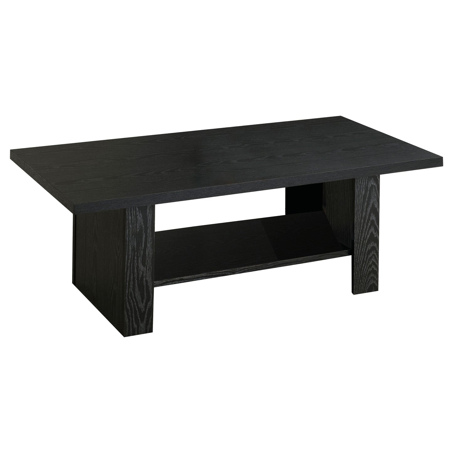 Rodez Engineered Wood Coffee Table Set Black Oak