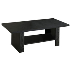 Juego de mesa de centro Rodez de madera de ingeniería de roble negro
