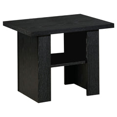 Juego de mesa de centro Rodez de madera de ingeniería de roble negro