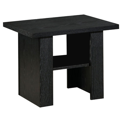 Rodez Engineered Wood Coffee Table Set Black Oak