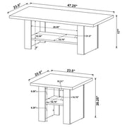 Juego de mesa de centro Rodez de madera de ingeniería de roble negro