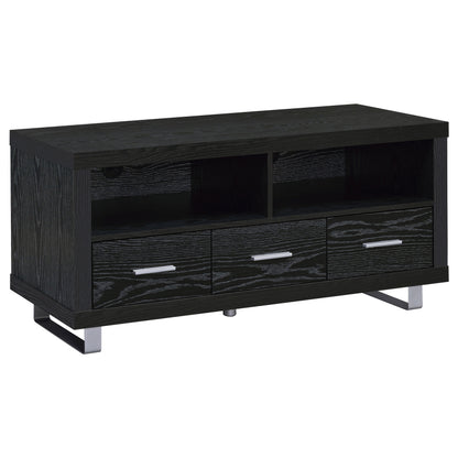 Alton 3-Drawer Engineered Wood TV Stand Black Oak