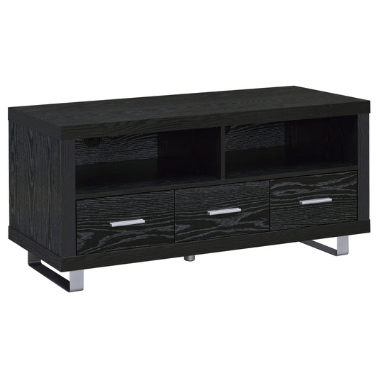 Alton 3-Drawer Engineered Wood TV Stand Black Oak