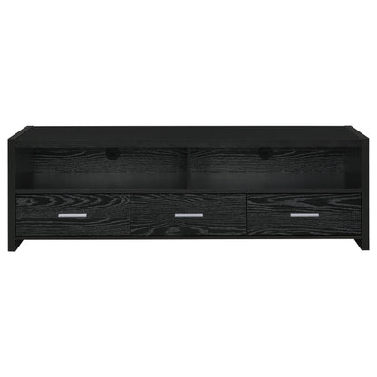 Alton 3-Drawer Engineered Wood TV Stand Black Oak