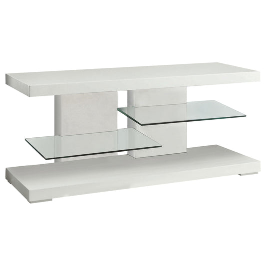 Cogswell 2-shelf Wood 47-inch TV Stand White High Gloss
