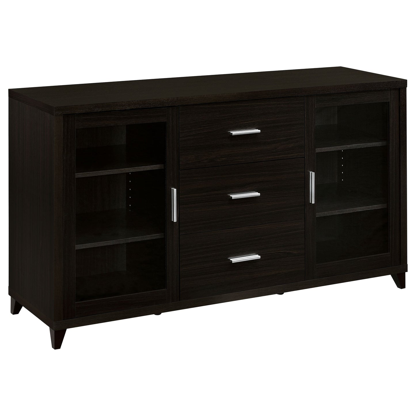 Mueble para TV Lewes de 60 pulgadas, madera de ingeniería de dos puertas, color capuchino