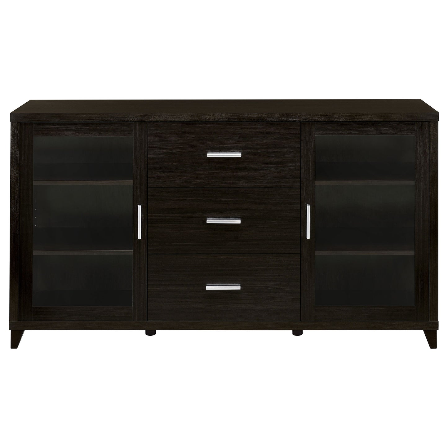 Mueble para TV Lewes de 60 pulgadas, madera de ingeniería de dos puertas, color capuchino