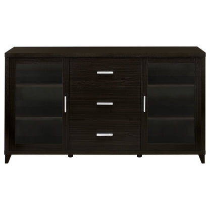 Mueble para TV Lewes de 60 pulgadas, madera de ingeniería de dos puertas, color capuchino