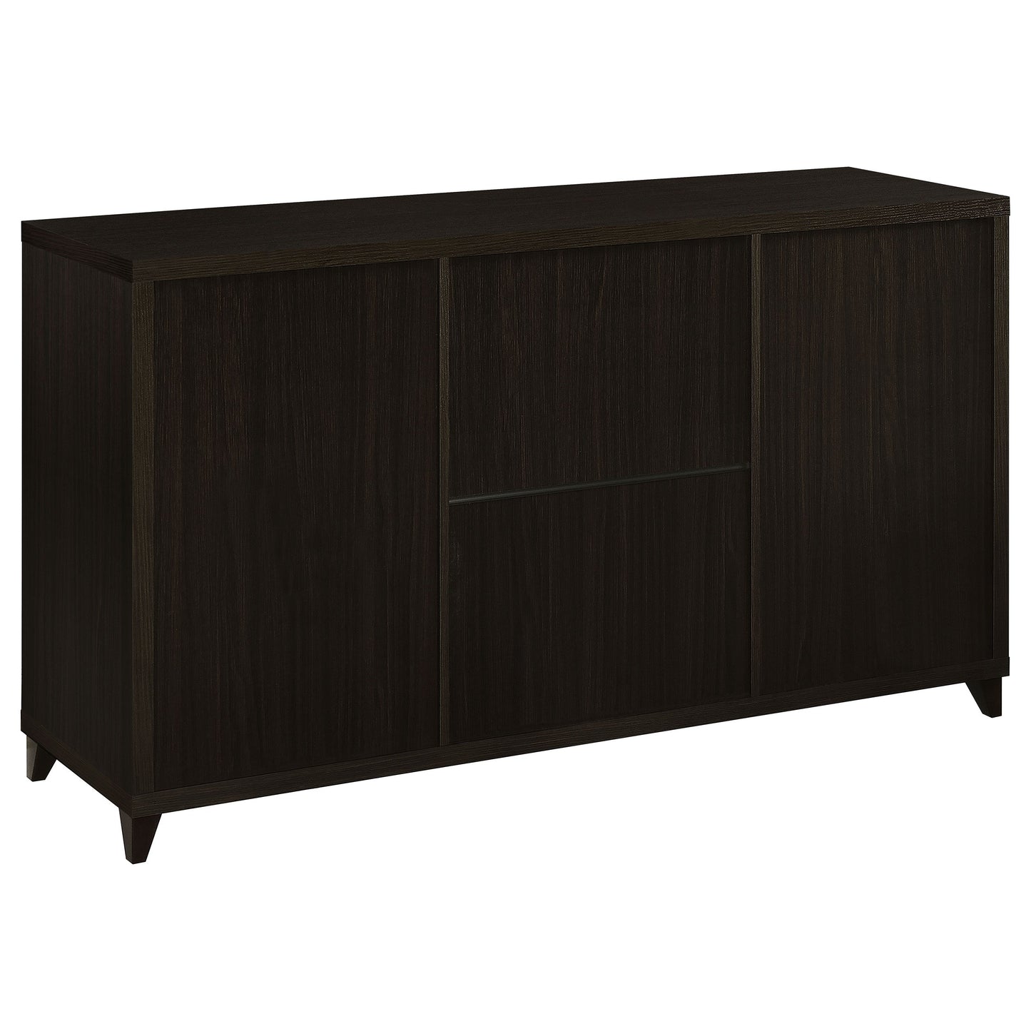 Mueble para TV Lewes de 60 pulgadas, madera de ingeniería de dos puertas, color capuchino