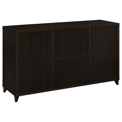 Mueble para TV Lewes de 60 pulgadas, madera de ingeniería de dos puertas, color capuchino