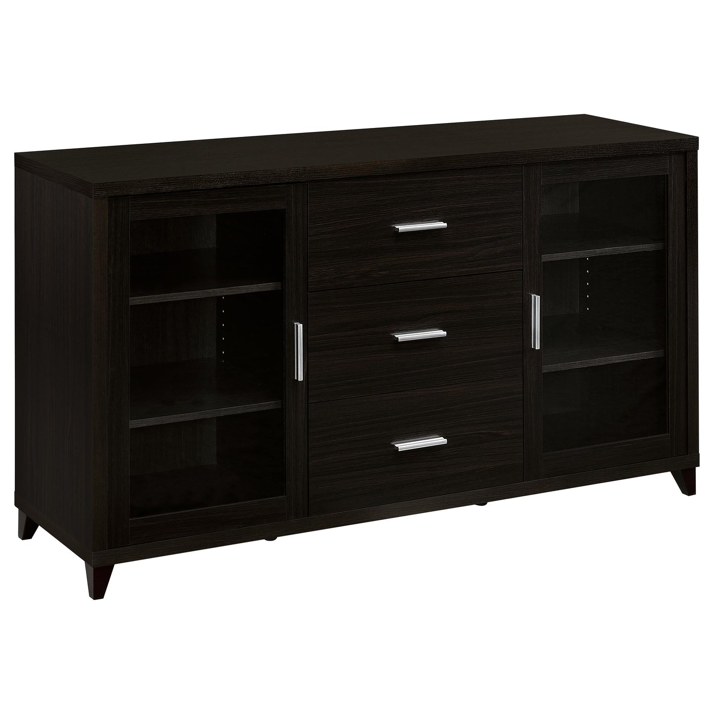 Mueble para TV Lewes de 60 pulgadas, madera de ingeniería de dos puertas, color capuchino
