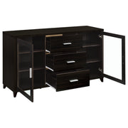 Mueble para TV Lewes de 60 pulgadas, madera de ingeniería de dos puertas, color capuchino
