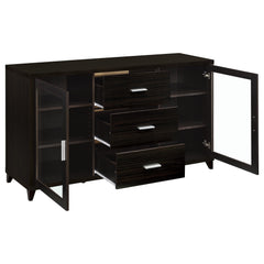 Mueble para TV Lewes de 60 pulgadas, madera de ingeniería de dos puertas, color capuchino