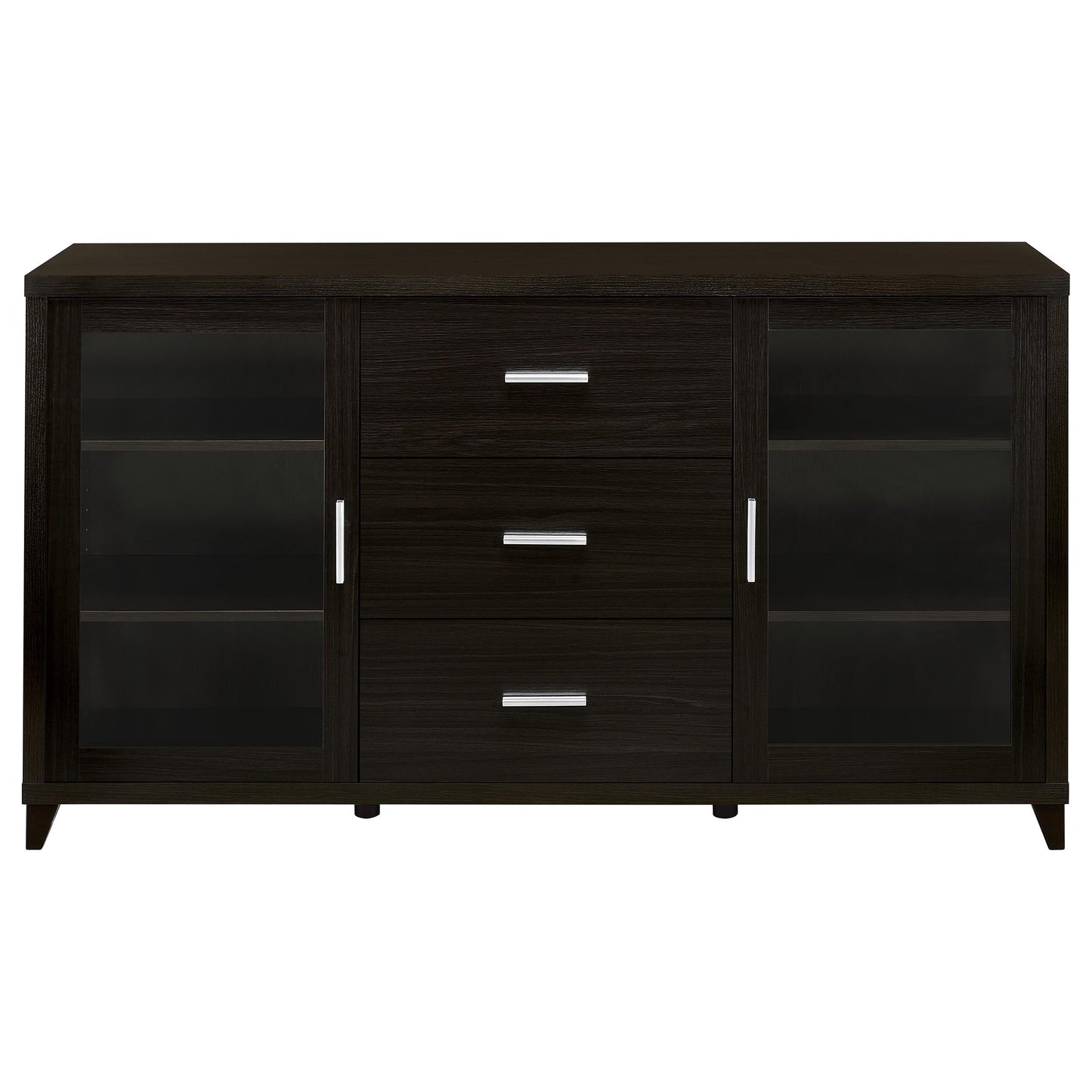 Mueble para TV Lewes de 60 pulgadas, madera de ingeniería de dos puertas, color capuchino