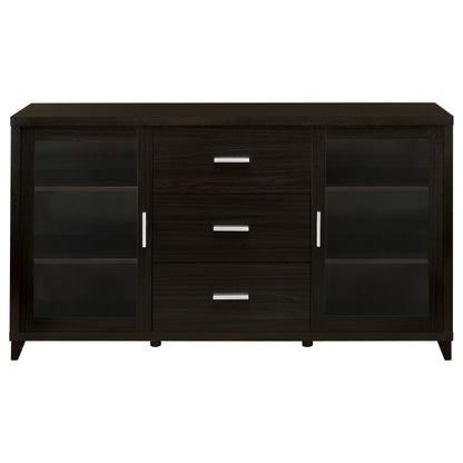Mueble para TV Lewes de 60 pulgadas, madera de ingeniería de dos puertas, color capuchino
