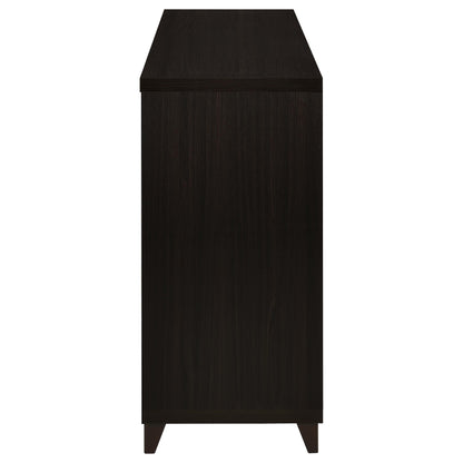 Mueble para TV Lewes de 60 pulgadas, madera de ingeniería de dos puertas, color capuchino