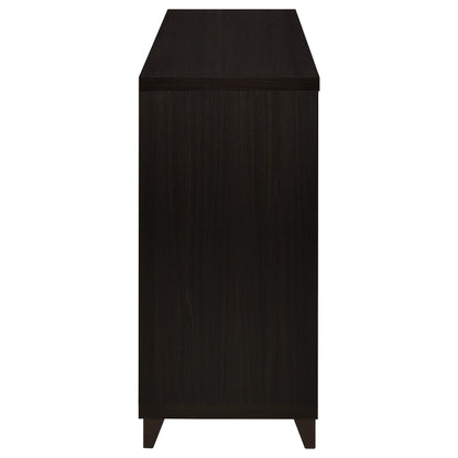 Mueble para TV Lewes de 60 pulgadas, madera de ingeniería de dos puertas, color capuchino