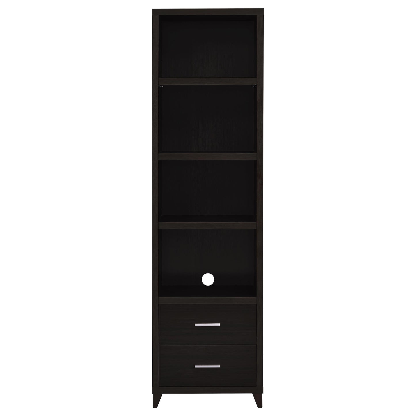 Laughlin 3-shelf Engineered Wood Media Tower Dark Pine