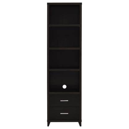 Laughlin 3-shelf Engineered Wood Media Tower Dark Pine