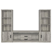 Burke 2-door Engineered Wood TV Stand Grey Driftwood