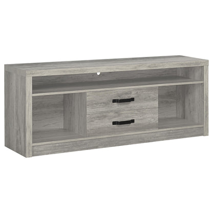 Burke 2-door Engineered Wood TV Stand Grey Driftwood