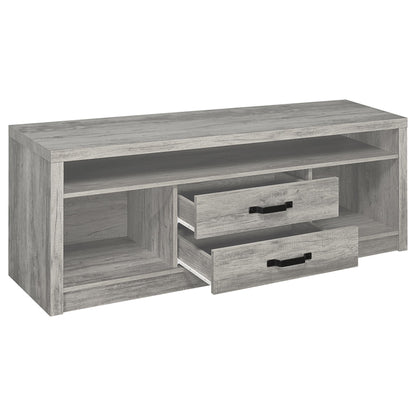 Burke 2-door Engineered Wood TV Stand Grey Driftwood