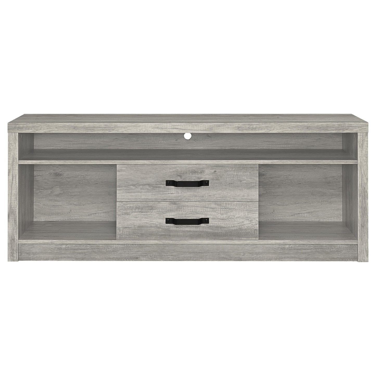 Burke 2-door Engineered Wood TV Stand Grey Driftwood