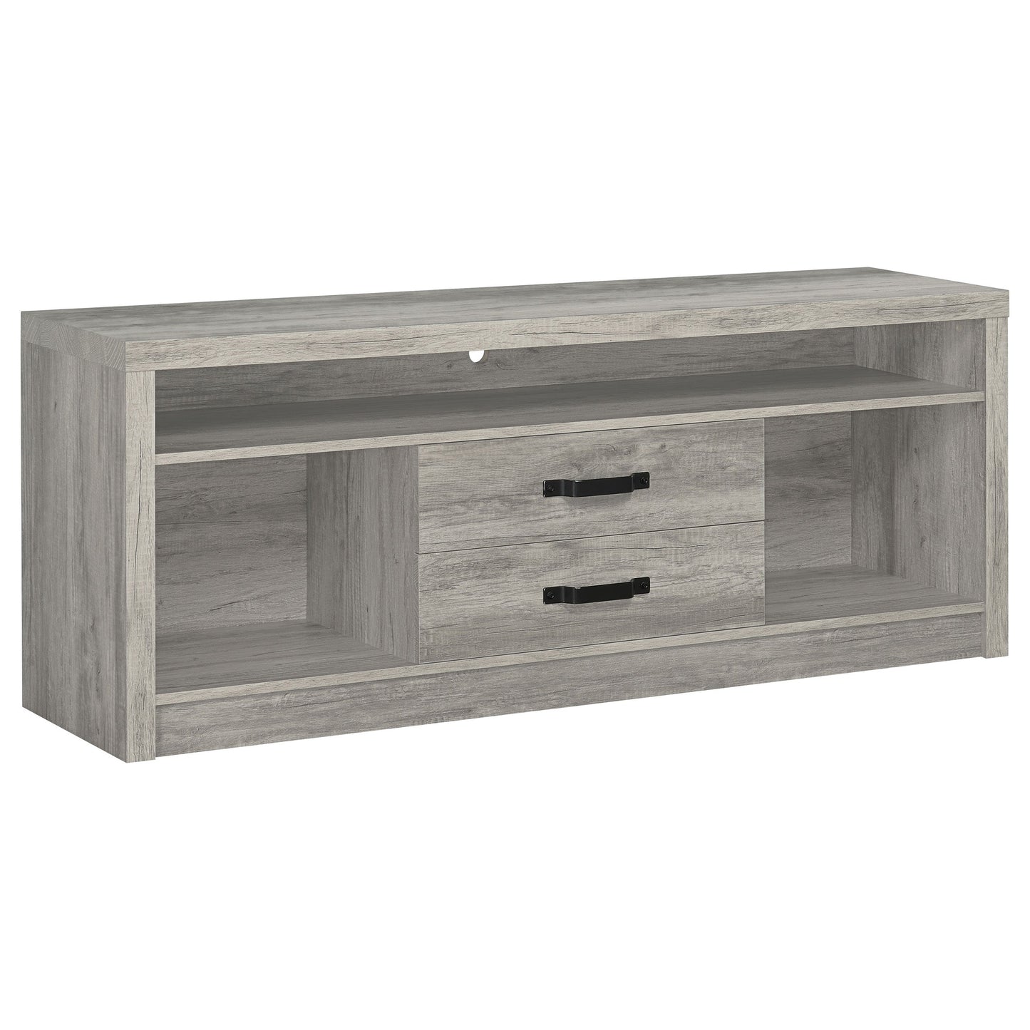 Burke 2-door Engineered Wood TV Stand Grey Driftwood