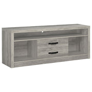 Mueble de TV Burke de 2 puertas de madera de ingeniería, color gris Driftwood