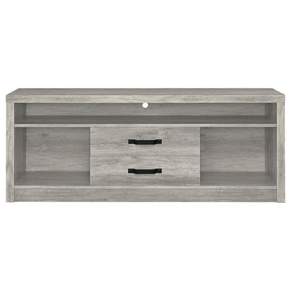 Burke 2-door Engineered Wood TV Stand Grey Driftwood