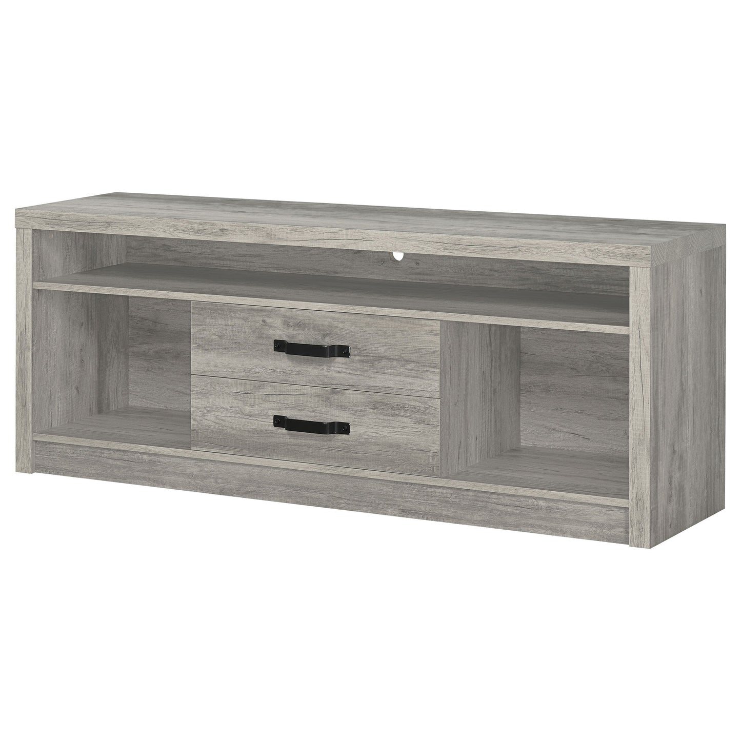 Burke 2-door Engineered Wood TV Stand Grey Driftwood