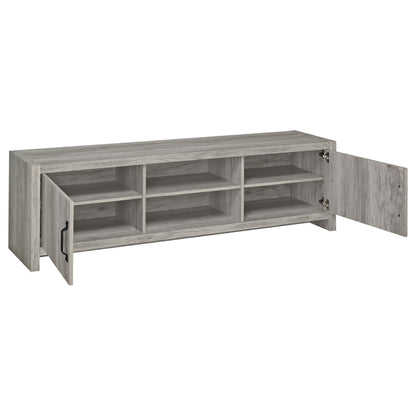 Burke 2-door Engineered Wood TV Stand Grey Driftwood