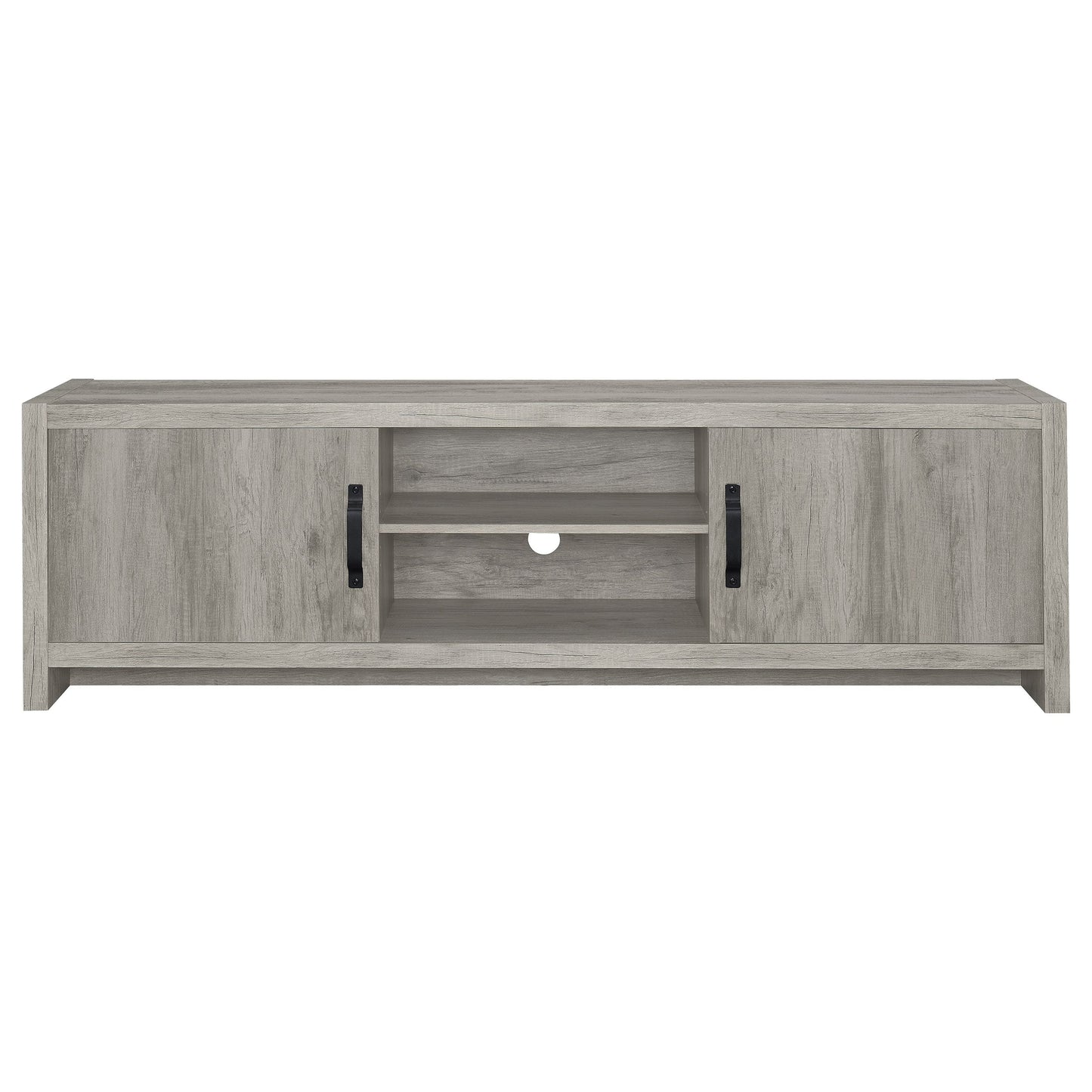 Burke 2-door Engineered Wood TV Stand Grey Driftwood