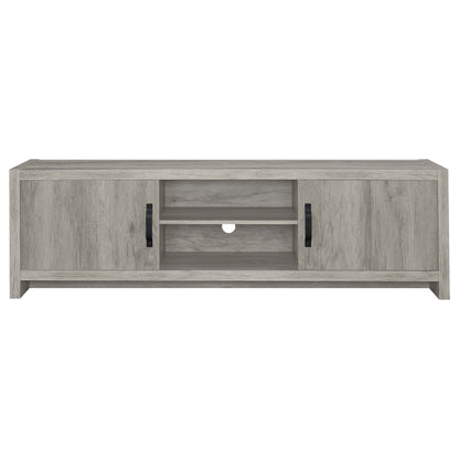 Burke 2-door Engineered Wood TV Stand Grey Driftwood