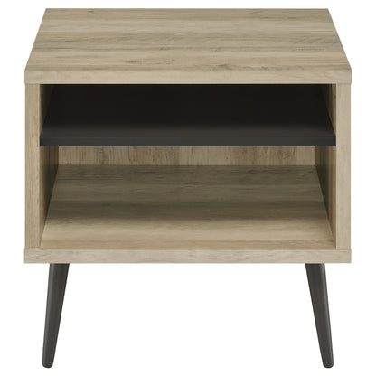 Welsh Square Engineered Wood Side End Table Distressed Pine