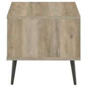Mesa auxiliar de madera de ingeniería cuadrada galesa de pino envejecido