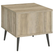 Mesa auxiliar de madera de ingeniería cuadrada galesa de pino envejecido