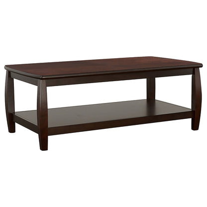 Dixon Rectangular Wood Coffee Table Set Espresso