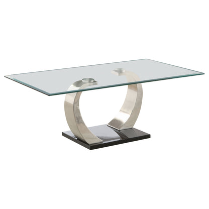 Pruitt Coffee and End Table Set Satin Silver
