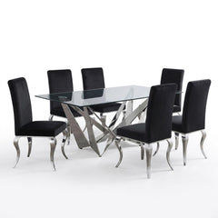 Dekel 7PC Dining Set Package + FREE 2PC Accessories Set