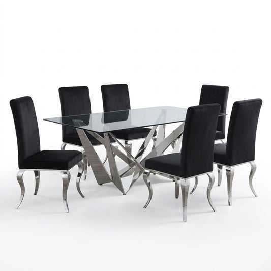 Dekel 7PC Dining Set Package + FREE 2PC Accessories Set