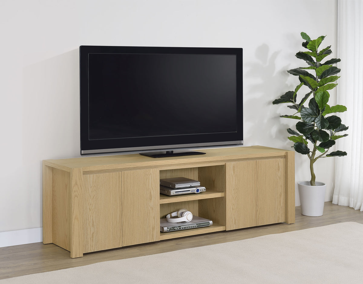 Laurelton 78-inch 4-door TV Stand Media Console Light Oak