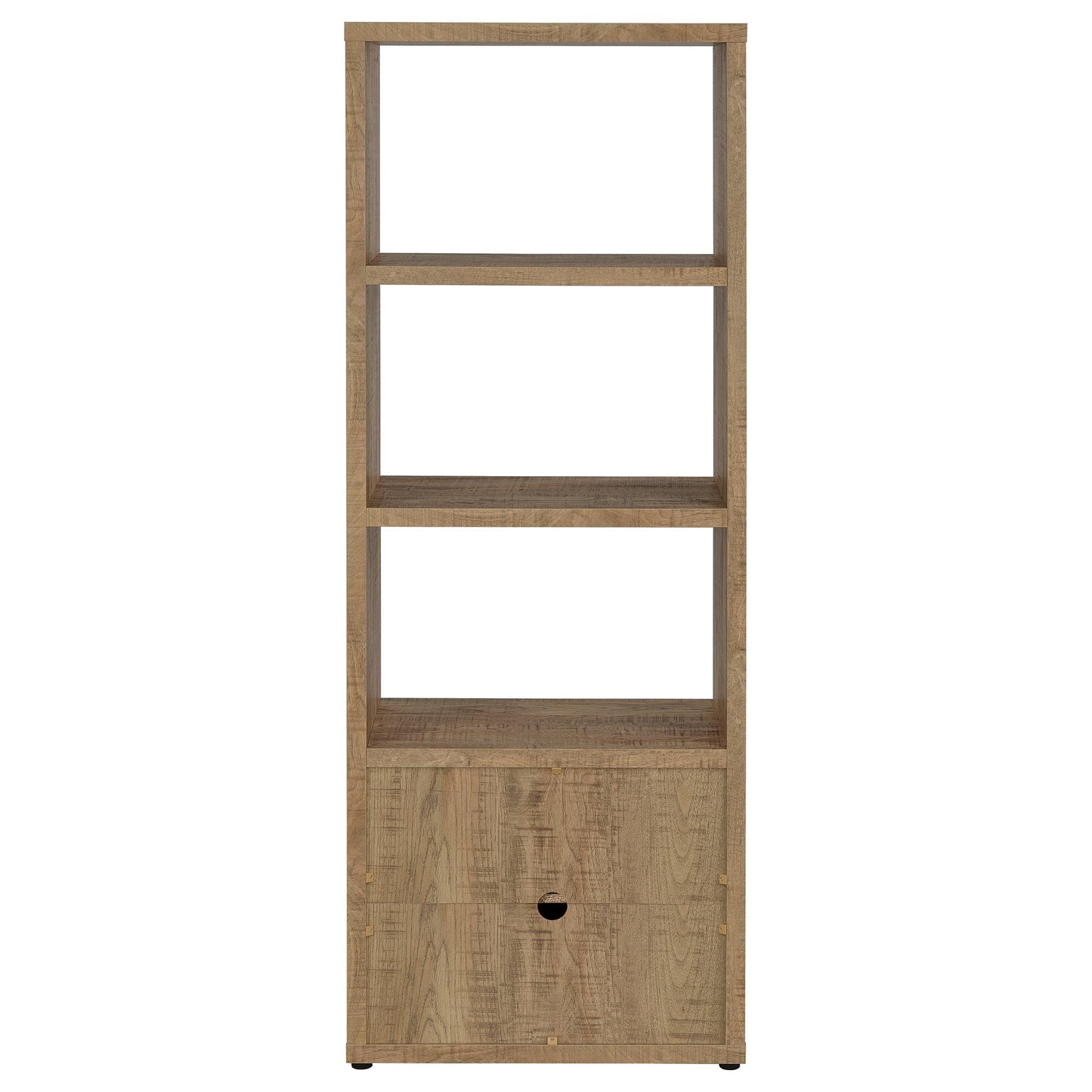 Tabby 3-shelf Engineered Wood Media Tower Mango