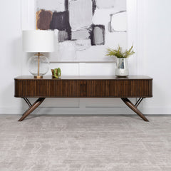 Mueble para TV Valna Wood de 71 pulgadas con puertas corredizas en nogal