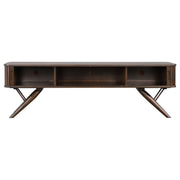 Mueble para TV Valna Wood de 71 pulgadas con puertas corredizas en nogal