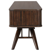 Mueble para TV Valna Wood de 71 pulgadas con puertas corredizas en nogal