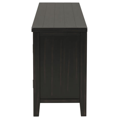 Consola para TV Concord de 2 puertas y 60 pulgadas en color Java envejecido