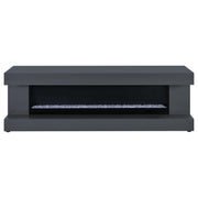 Mallory TV Stand Fireplace Console Bluetooth Speaker Grey High Gloss