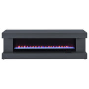 Mallory TV Stand Fireplace Console Bluetooth Speaker Grey High Gloss